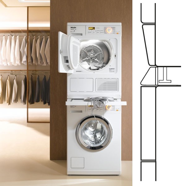 CADRE DE SUPERPOSITION MIELE WTV5061 BLANC